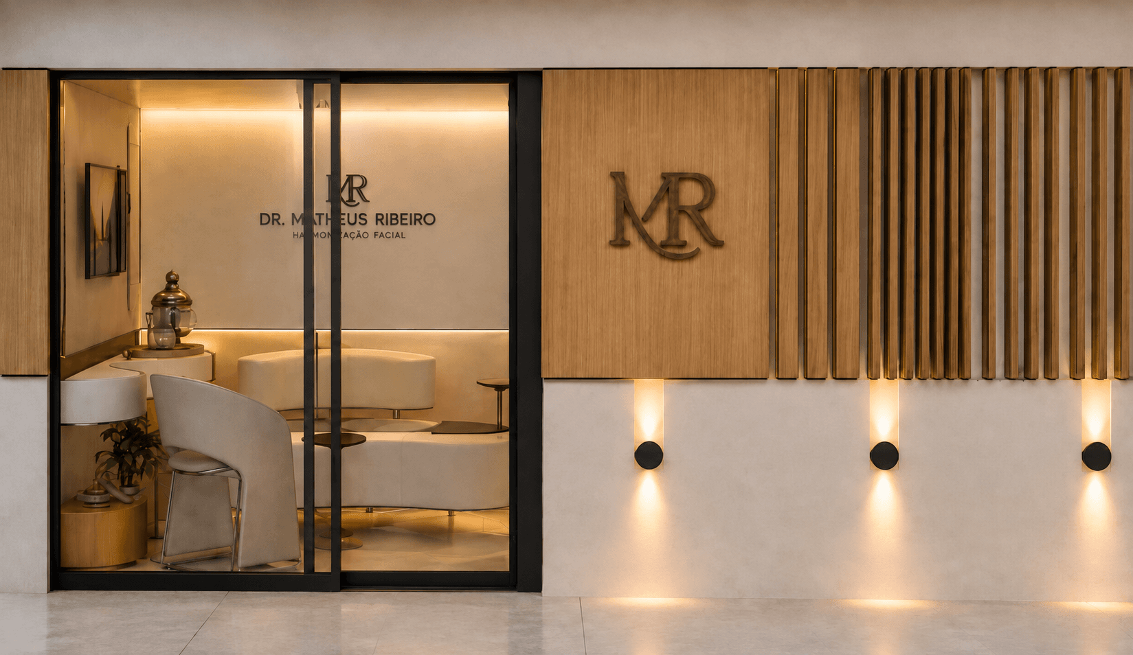 Fachada do consultório do Dr. Matheus Ribeiro no DF Plaza, em Águas Claras